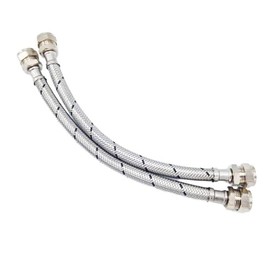 Pair of Flexible Flexible Hose Pipes Connectors Tails 15mm x 15mm Compression 500mm WRAS