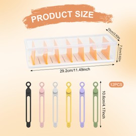 DecorDwell Pack of 2 Cable Organiser Box for Cable Storage and Sorting, Data Cable Organiser, Small, Transparent Cable Storage Box with 14 Cable Ties, for Charging Cable, Cable Protection