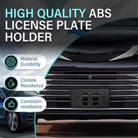 GRUOIZ Quick Install Front License Plate Holder Compatible with Toyota Sienna 2021-2023 ABS License Plate Mounting Bracket Replacement Frame with Screws, Durable Car Accessories Upgrade