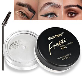 2 Stück Braue Wachs Gel Shaping Eyebrow Wax Shaping Soap Extra haltbares, Augenbrauen Gel, Transparent, definierend, fixierend, Styling Pomade Makeup Balm für Formende Definition (Schwarz, 2x)
