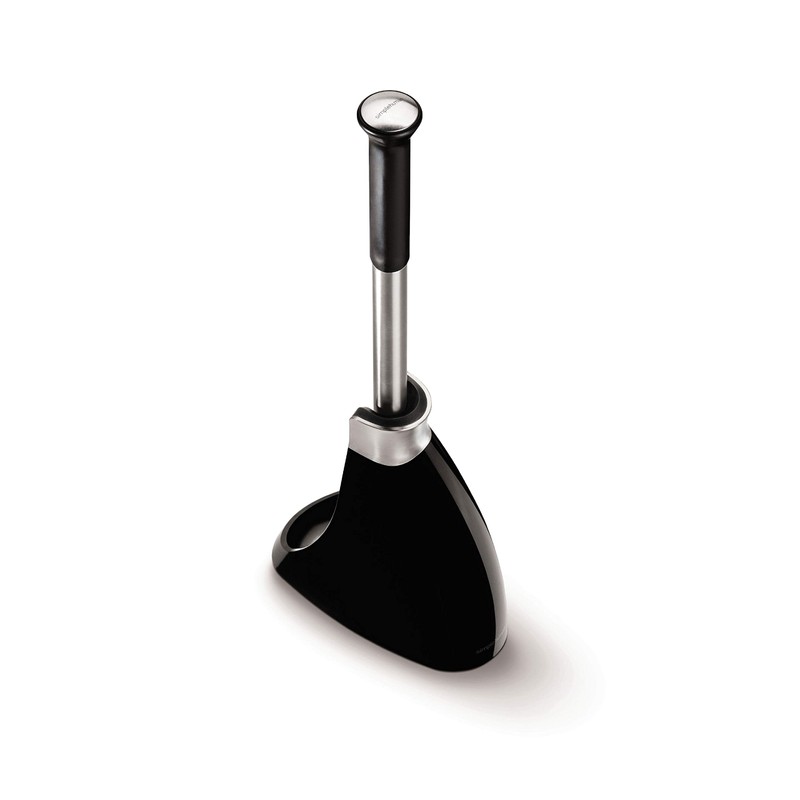 simplehuman Toilet Brush with Caddy Stainless Steel, Black