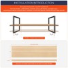 HARDJULAN 2-Tier Square Shelf Bracket, 26-3/8" Height, Wall/Ceiling Mount Storage