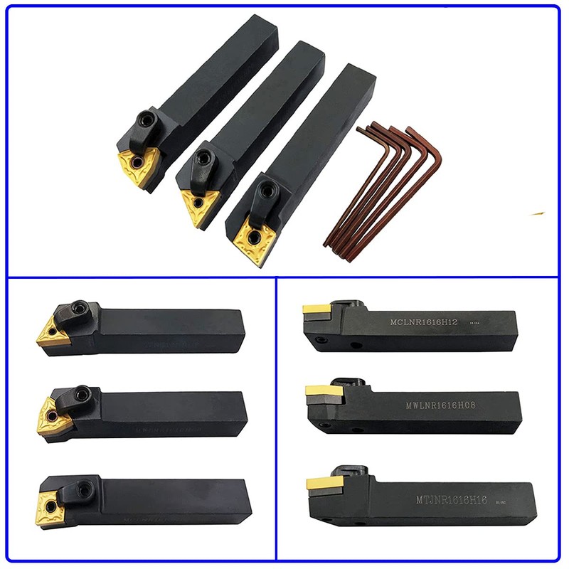 5/8" 36PCS Indexable Carbide Lathe Turning Tool Insert Holder Bit