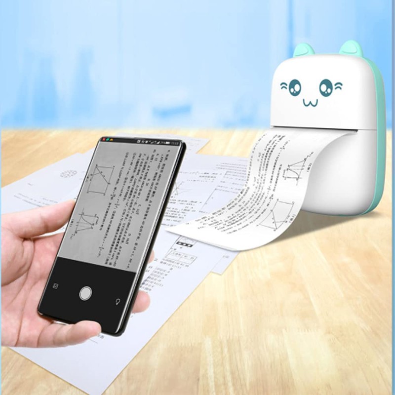 Mini Pocket Printer, Bluetooth Wireless Thermal Printer, Portable Smart Photo