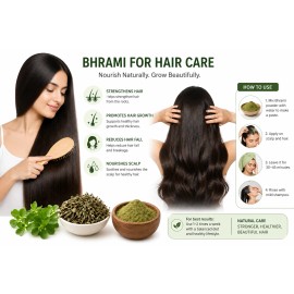Brahmi Oil Infusion Grade Fine Powder Bacopa Monnieri Also Known As Waterhyssop for Scalp Hydration and Hair Regrowth