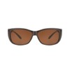 Dioptics Women's Solar Shield-Laura Polarized Rectangular Fits Over Sunglasses, Brown,