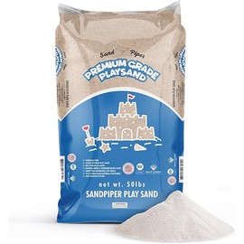Sandpiper Multiuse Play Sand for Kids, Silica Sand for Sandbox Sand Table Areas, 50 Lbs