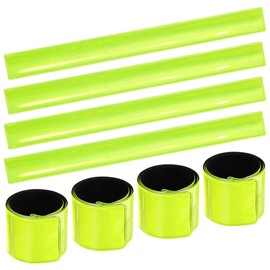 O-Kinee Reflective Band, Pack of 8, Snap Bracelet, Reflector Bands, Snap Bracelets, Reflective Band, Swatter Bracelet, Safety Band for Joggers and Cyclists (Green, 8 Pieces)