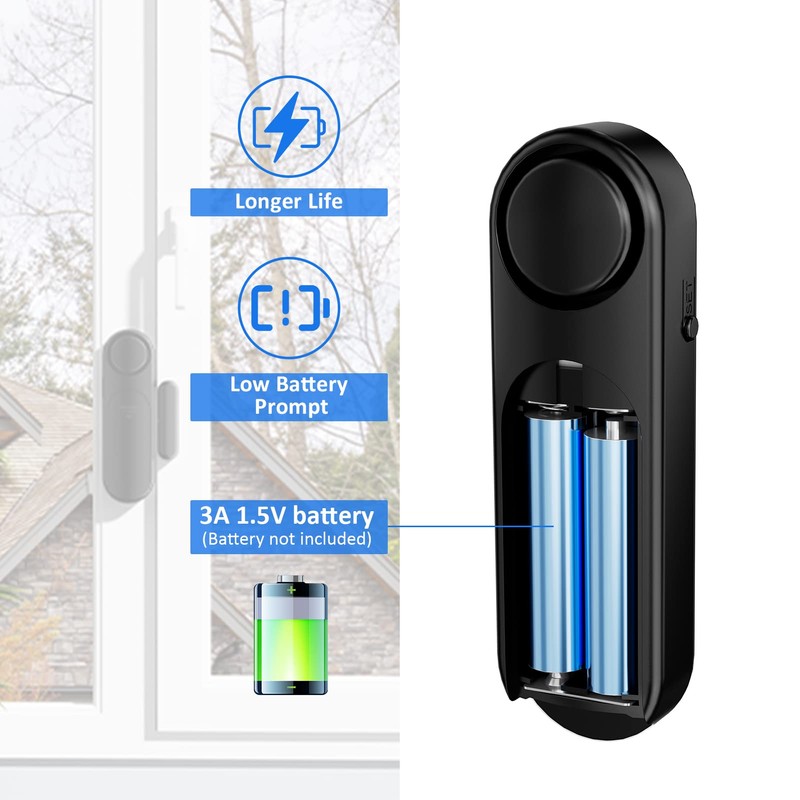 AKOYU Window and Door Alarm When Opened (2 Pack) for