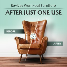 Furniture Salve for Leather - Polisher, Moisturizer, and Restorer for Couches and Furniture - Conditioner for Leather, Wood, and Vinyl - Repair Salve with Brush - 4oz