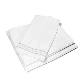 Red Nomad Microfiber Bedding Set (Twin XL, White) Ð Non-Slip Deep Pockets Ð Cute & Comfortable Bed Sheets & Pillow Cases