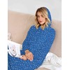 Ekouaer Nightgowns for Women Cotton Nightgown Long Sleeve Hooded Night