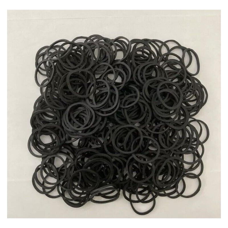 Unbranded 50 PCS SMALL BLACK RUBBER BANDS