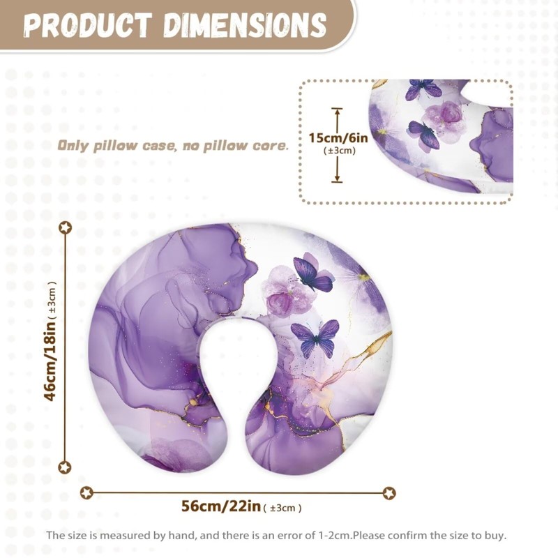 TSVAGA Nursing Pillow Covers for Baby Girl, Soft Removable Covers