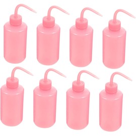 PLAFOPE Botella de Boca Curva para Limpieza de Pestañas 250ml 8 Piezas Abs Resistente a Fugas para Uso Profesional y Viaje en Belleza y Cuidado Personal