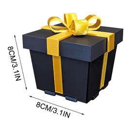 Fun prank surprise gift box - pop-up desk and living room decoration, unique holiday pranks, ideal yellow/black plastic prank gift - Color: black