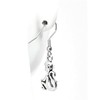 Sitting Monkey - 19x11mm - Silver alloy charm dangle earrings.