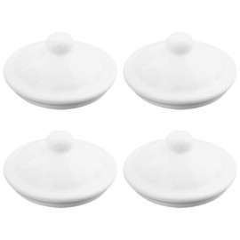 Kichvoe Enamel Teapot Replacement Lids 4 Pieces Enamel Tea Kettle Cover Chinese Cup Lid Tea Maker Top Lid Tea Cup Lid Cover Kungfu Tea Maker Lid