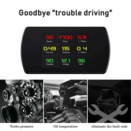 Baceyong Universal Car OBD 2 Upgrade T800 HUD Head Up Display Digital GPS Speedometer