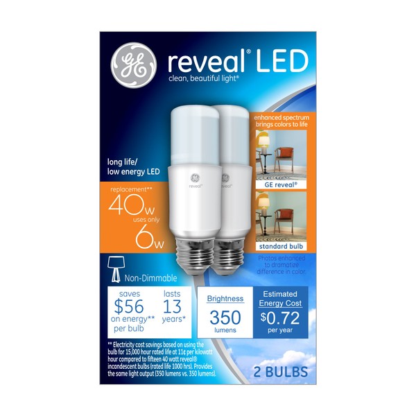 GE Lighting 36455 Reveal LED Bright Stik Light Bulb with