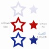 FAZHBARY 2 Pack Felt Patriotic Star Garland Red White Blue