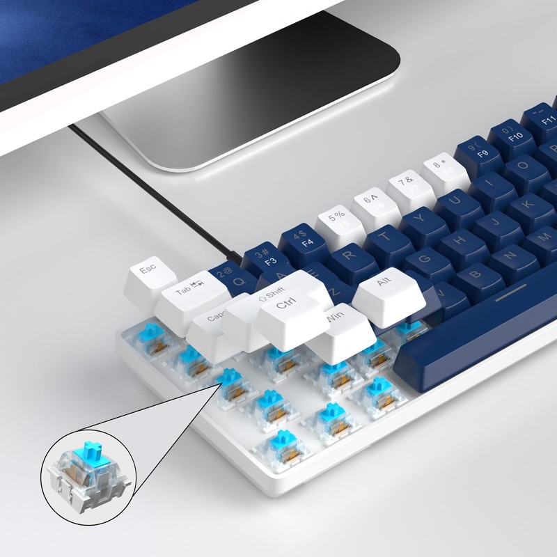 MageGee Portable 60% Mechanical Gaming Keyboard, MK-Box LED Backlit Compact