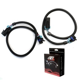 ETL INDUSTRIES 2Pcs 24" 4 Pin O2 Oxygen Sensor Extension Harness Wires for LS LS1 Camaro Firebird Pontiac Chevy 2004-2012 Square Connector Grey