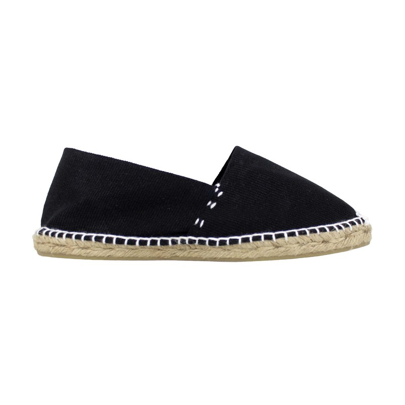 Desconocido Classic Canvas Espadrilles with Jute Sole, black
