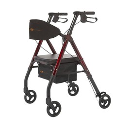 Rhythm Healthcare Royal Universal Aluminum 4 Wheel Rollators (Laser Red)