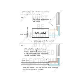LH0910 Converts a 4 pin CFL socket (except GX24q-5/q-6) to an E26/E27 medium base socket (ballast must be removed)