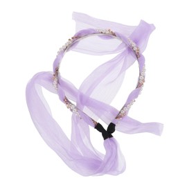 LIFKOME Imitation Pearl Ribbon Hair Accessory Chic Braided Headband for Women for Parties Role Playing Themed Events Comfortable Design