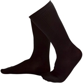 Dekiru Man Project Men's Compression Socks, For Swelling, Toe-Type, Black below knee toe