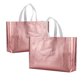 Volanic 15.5 X 4.7 X 11 Extra Large Size Non-woven Reusable Gift Bags With Handles for Wedding Birthday Favor Party - 12 PCS