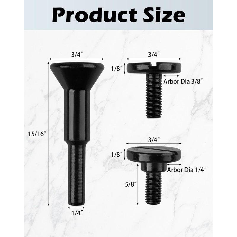AOKLIT Cut Off Wheel Mounting Mandrel Holder 3/8" & 1/4"