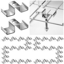 MorningRo 25 Pcs Grating Clip Saddle Clip Galvanized Carbon Steel for Screw Size 1/4 Inch for Industrial Flooring Drainage Systems Mezzanines Walkways Stair Treads