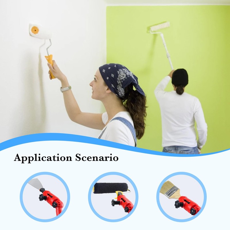 Multi-Angle Paint Brush Extender,Paint Brush Extender Holder with 180°Rotation,Universal Paint