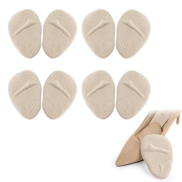 COWANIEE 4 Pairs Metatarsal Pads for Women High Heel Anti-Sliding