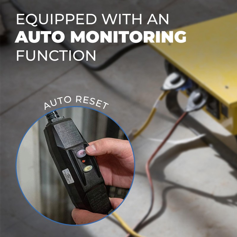 OHLECTRIC 2 Feet in-line GFCI with Power Block | 12