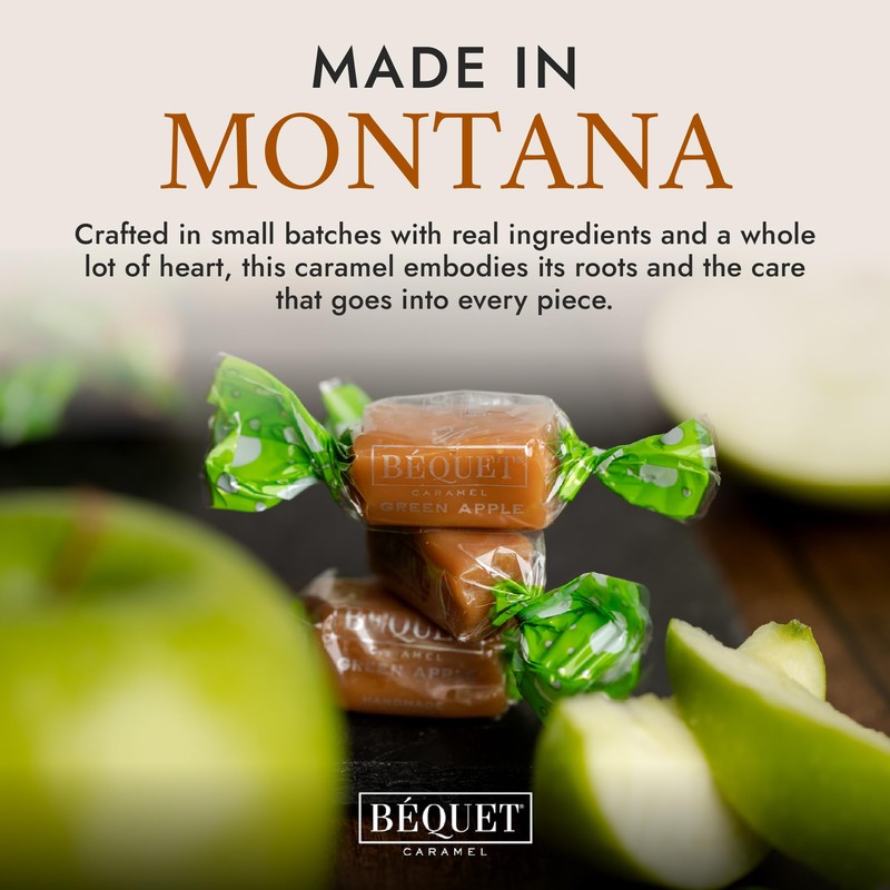 Béquet Caramel - Green Apple Caramel Candy - Gourmet Caramel