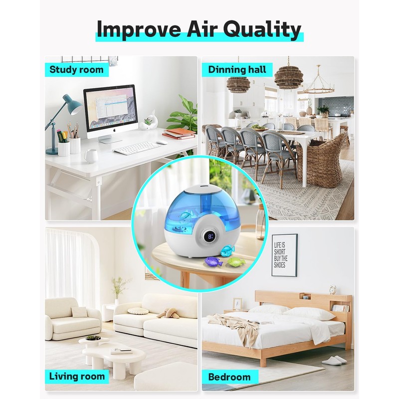 Leemone Humidifier Cleaning Fish for Humidifiers & Fish Tanks, 10