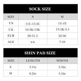 Linkidea Kids Soccer Socks with Shin Guards, 2 Pairs Breathable Knee High Socks with Lightweight Shin Pads, Long Sleeve Cushion Socks for Child 4-6 Years Over The Calf Soccer Socks (Red, S)