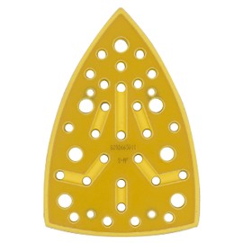 Mirka Backing Pad Medium hardness + Pad Saver 100x152x152mm / Grip / for delta sanders Orbital sanders Mirka DEOS DEOS663CV with 32 dust extraction holes for dust-free sanding with net abrasives