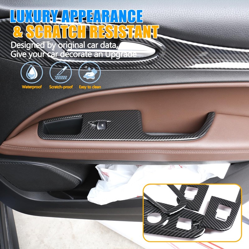 LLKUANG Window Lift Switch Button Frame Cover Trim Compatible with