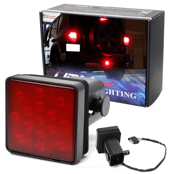 iJDMTOY Red Lens LED Tail/Brake Light Compatible With Truck SUV
