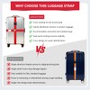 CPCOIN Luggage Straps for Suitcases Adjustable Travel Belts with Ladderlock