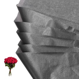 PATIKIL Flower Gift Wrapping Tissue Paper, 20 Sheets Waterproof Bouquet Paper Wrap Florist Packaging Floral Papers for Wedding DIY Craft Valentine Mother's Day, Black