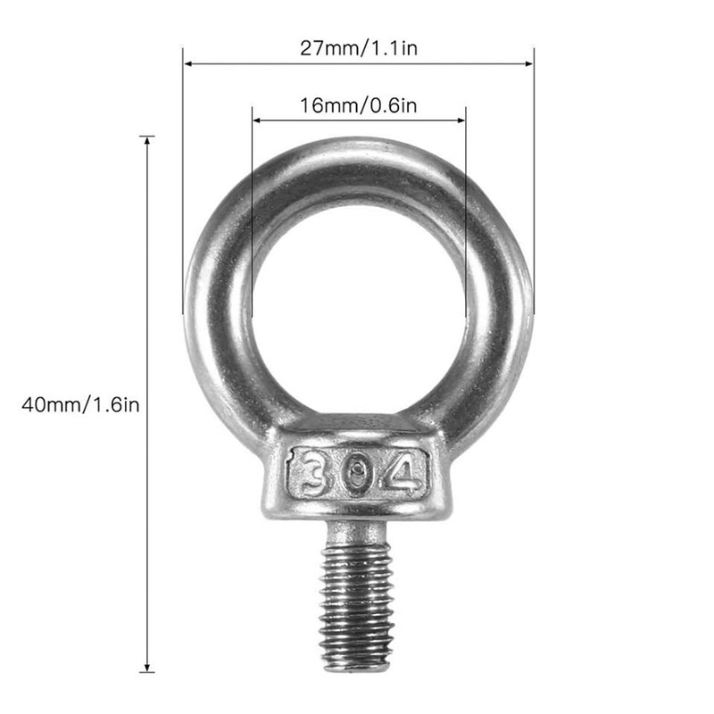VOANZO 6 Pack Stainless Steel Kayak Rail Bracket for Fixing