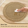 fanquare Boho Round Paper Placemats 15'' Set of 6, Rustic