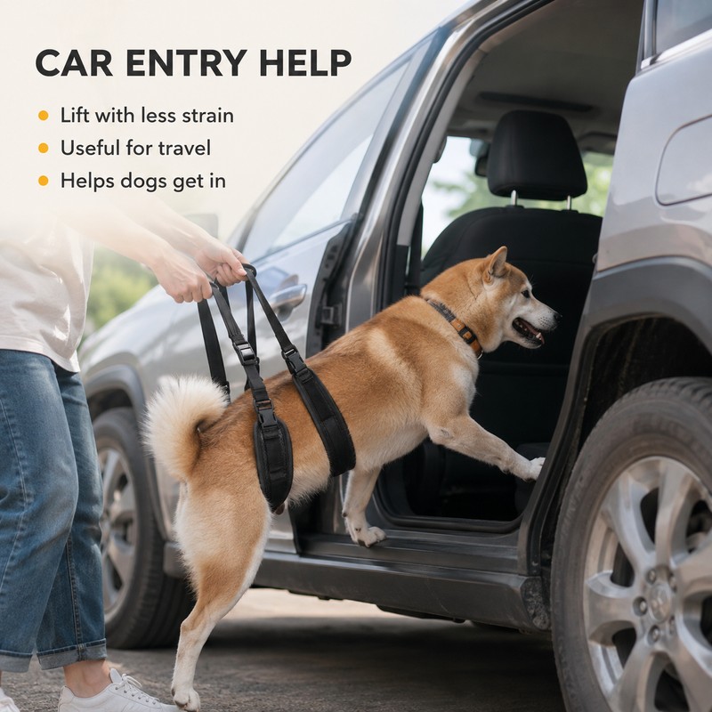 Adjustable Dog Rear Leg Lift Harness – Padded Hind Leg