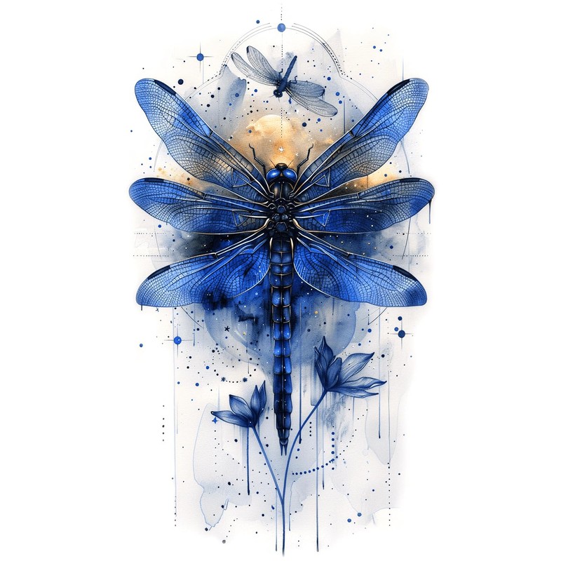 6 Sheets Temporary Dragonfly Tattoo Dragonfly Tattoo Butterfly Tattoo AI